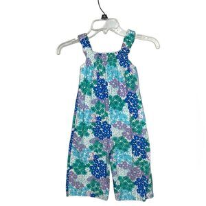 Mini Boden Floral Smocked Floral Jumpsuit. Size 4-5 Years.